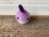 Wool Felted Lucky Narwhal | 1 piece