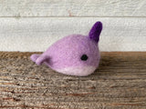 Wool Felted Lucky Narwhal | 1 piece